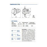 Scheda Tecnica Pedrollo Easypress Pressoflussostato per Pompe