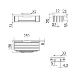 Scheda Tecnica Inda Portasapone da Doccia Sganciabile