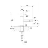 Scheda Tecnica Ritmonio Diametro 35Inox Bidet Senza Scarico