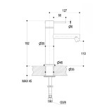 Scheda Tecnica Ritmonio Diametro 35 Lavabo Senza Scarico