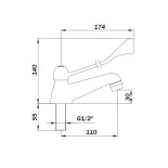 Scheda Tecnica Idral Miscelatore per Lavabo con Leva Clinica