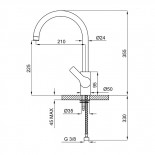 Scheda tecnica Teorema Goodlife Lavello canna ombrello