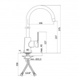 Scheda Tecnica Paffoni Sly Cucina alta