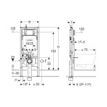 Scheda tecnica Geberit Duofix WC autoportante
